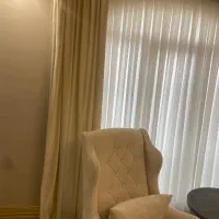 پرده حریر و مخمل دکوری (دو عدد)