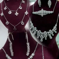 فروش نیم ست نقره جواهری ایتالیایی