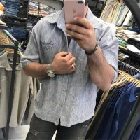 پیراهن باکسی پارچه لینن استین سه ربع  تیشرت شلوار