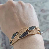 دستبند النگویی ترک رنگ شامپاینی