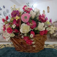 سبدگل مصنوعی پرازگل وبزرگ|گل مصنوعی|بندر کنگان, |دیوار