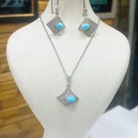 ست نقره-فیروزه زنونه|جواهرات|نیشابور, محله میدان باغات|دیوار