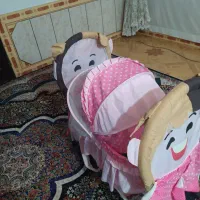 گهواره چرخ دارو پشه بند دار