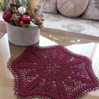 انواع رومیزی بافتنی ، زیر لیوانی، لیف