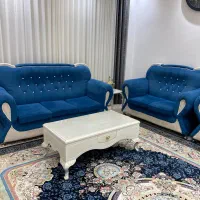مبل راحتی ۷ نفره با عسلی و جلو مبلی|مبلمان خانگی و میز عسلی|پارس‌آباد, |دیوار
