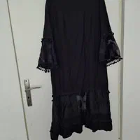 مانتو مشکی مزونی مجلسی سایز سی و شش تا چهل و چهار|لباس|تهران, قیام|دیوار