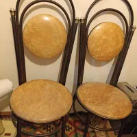 دوعددصندلی فلزی چکشی بی ایراددرحدنومحکم