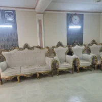 مبل استیل نه نفره به همرا میز چوبی سه تیکه|مبلمان خانگی و میز عسلی|مشهد, حسین‌آباد|دیوار