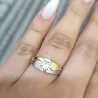 طلا زنجیر و انگشتر تک نگین|جواهرات|شیراز, دارالرحمه|دیوار