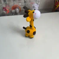 عروسک زرافه و جوجه بافتنی