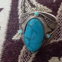 انگشتر فیروزه رکاب نقره