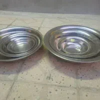 چهار عدد آبکش،سه عدد لگن استیل
