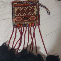 کیف کشکولی دست بافت قدمتی|گلیم، جاجیم، گبه|کرمانشاه, |دیوار