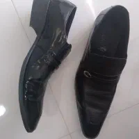 کفش مجلسی مردانه کاملاً نو چرم براق مشکی سایز ۴۴|کیف، کفش، کمربند|پردیس, سیاه سنگ|دیوار