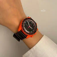 ساعت مچی بند چسبی سه موتوره Omega Moon Swatch