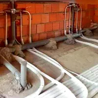 تاسیسات ساختمان .لوله کشی رو کار ورتوکار.نصب پکیج