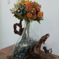 گلدان های جدید سنگی و چوبی