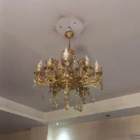لوستر 5 شاخه 10 لامپی 2 عدد|لوستر و چراغ آویز|ماسال, |دیوار