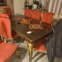 مبلمان استیل و میز ناهارخوری ورق طلا|مبلمان خانگی و میز عسلی|تهران, امانیه|دیوار