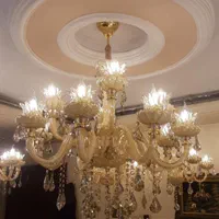 لوستر کریستالی شیک|لوستر و چراغ آویز|قم, زنبیل آباد|دیوار