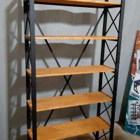 قفسه دکور ، استند چوبی فلزی 5200 شلف بوفه کتابخانه