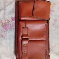 کیف کمری چرم عسلی