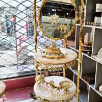 برنز میز تلفن برنج دکور خاطره برنزی برنجی