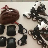 ست کامل اسکیت همراه وسایل ایمنی و کلاه و کیف