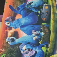 قالیچه کودک طرح کارتن پرندگان بلو سایز ۱.۵ در ۲.۲۵