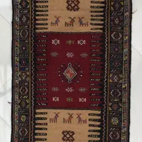 گلیم سفره و پادری دستبافت|گلیم، جاجیم، گبه|شیروان (خراسان), |دیوار