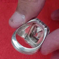 انگشتر نقره خارجی با نگین الماس زیبا باسختی۱۰|جواهرات|ارومیه, |دیوار