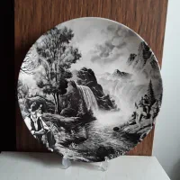 دیس قلم آبی و نقش طاووسی|ظروف سرو و پذیرایی|رشت, معلم|دیوار