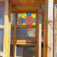 درب و پنجره چوبی شیشه رنگی دکوراتیو|مصالح و تجهیزات ساختمان|ساری, |دیوار