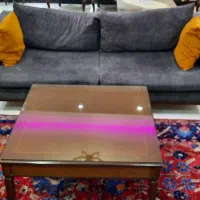ست مبل راحتی ۷ نفره + میز جلو مبلی چوبی