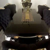 میز و صندلی ناهار خوری ۶ نفره.|میز و صندلی غذاخوری|صحنه, |دیوار