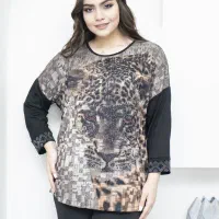 بلوز زنانه آستین سه ربع