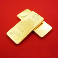 شمش یادبود روکش آب طلا طرح 1 کیلو سوئیس