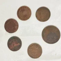 سکه های مسی قاجاری قدیمی عتیقه