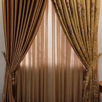 یک جفت دستک (گل دار)ترک ،پرده دانتل احمداباد