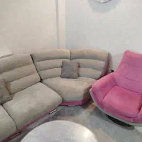 مبلمان ۷نفره ال وکاناپه تک  و میز وسط|مبلمان خانگی و میز عسلی|تهران, ارامنه|دیوار