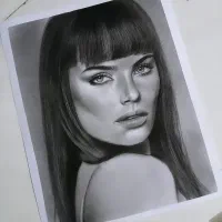 سفارش چهره نقاشی سیاه قلم|تابلو، نقاشی، عکس|شهریار, کهنز|دیوار