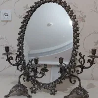 آیینه و شمعدان و دیوار کوب مدل پر