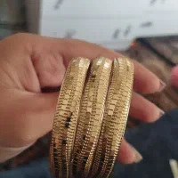 ۳عدد النگو طلا روس رنگ ثابت ثابت جفت طلا|بدلیجات|میانه, |دیوار