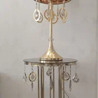 آباژور آباژر کنار سالنی طرح لوستری ست طلایی شیک