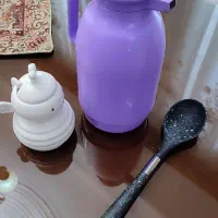 فلاسک چای عسل خوری قاشق سیلیکونی