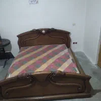 تختخواب دونفره+آینه قد بادرآور|تخت و سرویس خواب|تایباد, |دیوار