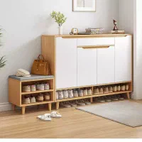 جاکفشی جنس تمام ام دی اف روکش چوب طبیعی. شهرآرا|جاکفشی، کمد، دراور|الیگودرز, |دیوار