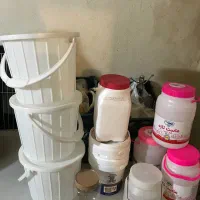 دبه و سطل و شیشه برای رب و ابغوره و آبلیمو|ظروف نگهدارنده، پلاستیکی، یک‌بارمصرف|اصفهان, جوزدان الیادران|دیوار