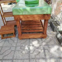 تخت تمام چوب ماساژ تخت چوبی وترولی چوبی|آرایشگاه و سالنهای زیبایی|مشهد, طرق|دیوار