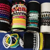 دستبند بافت و کریستالی